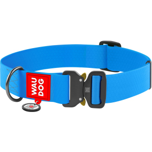 Нашийник Collar Waudog Waterproof XXL 40 мм 43-70 см Блакитний (28012) краща модель в Чернігові