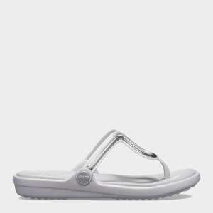 В'єтнамки Crocs Jibbitz Sanrah MetalBlock Flat Flip 205470-98Q-W7 37-38 23.8 см Сріблясті (191448322042) в Чернігові