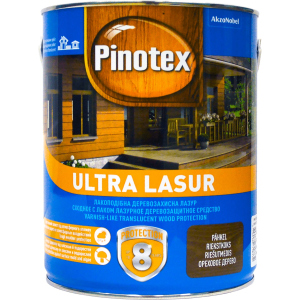 Лазур Pinotex Ultra Lasur - напівматове алкідне просочення для дерева, блакитне, з декоративним ефектом, калюжниця, 3 л (5308987) в Чернігові