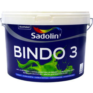 Фарба Sadolin Bindo 3 - глибокоматова латексна фарба для стін та стелі, біла, BW, 2.5 л (5078159) краща модель в Чернігові