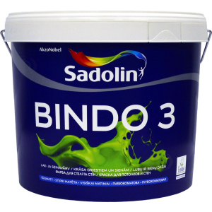 Фарба Sadolin Bindo 3 - глибокоматова латексна фарба для стін та стелі, біла, BW, 10 л (5078158) ТОП в Чернігові