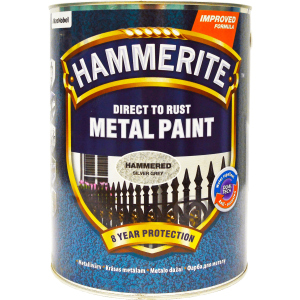 Фарба Hammerite Metal Paint Hammered - глянсова фарба алкідна по металу, захисна, чорна, 5 л (5126349) в Чернігові