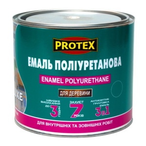 Емаль поліуретанова для дерева LUXE PROTEX 2.4кг бежева