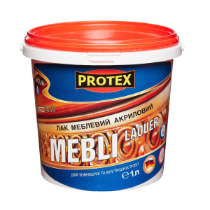 Лак мебельный акриловый ВД PROTEX 1кг (1л) полуматовый