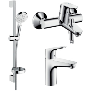 Набір змішувачів HANSGROHE Focus 1092019 (31607000+31940000+26553400) краща модель в Чернігові