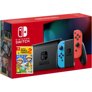 Nintendo Switch Neon Blue-Red (Upgraded version) + Игра Super Mario Maker 2 (русская версия) в Чернигове