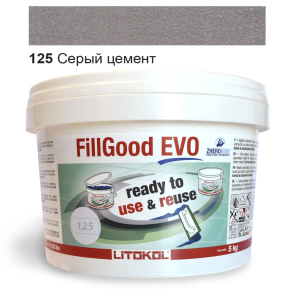 Полиуретановая затирка Litokol FillGood EVO 125 (Серый цемент) 5кг. надежный