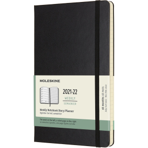 Еженедельник Moleskine 2021-2022 13 х 21 см 208 страниц Черный (8056420856224) лучшая модель в Чернигове