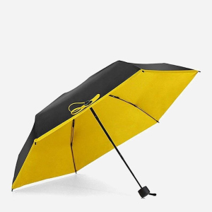 Зонт складной Supretto Pocket Umbrella 5072-0003 механический Черный с желтым (2000100014615) ТОП в Чернигове