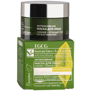 Интенсивная маска для лица Белита-М Egcg Korean Green Tea Catechin Сияние + ровный тон для всех типов кожи 50 г (4813406008534) лучшая модель в Чернигове