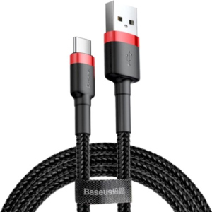 Кабель Baseus Cafule Cable USB Type-C 2A 3 м Червоний+Чорний (CATKLF-U91)