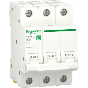 Автоматичний вимикач Schneider Electric RESI9 10 А, 3P, крива, 6кА в Чернігові