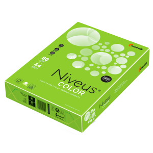 хорошая модель Бумага офисная цветная Niveus A4 80 г/м2 Неон 500 листов Зеленая (A4.80.NVN.NEOGN.500)