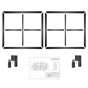 Комплект распашных ворот КСС (Свари сам) на проем 4 метра 180