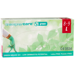 Перчатки медицинские смотровые нитриловые Igar Sempercare Green нестерильные неопудреные L 200 шт (9001570534873) в Чернигове