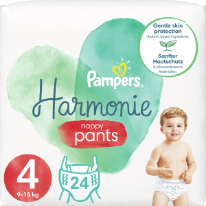 купити Підгузки-трусики Pampers Harmonie Nappy Pants Розмір 4 (9-14 кг) 24 шт (8006540181409)