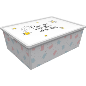 Контейнер для хранения с крышкой Qutu Trend Box Cute Sky 25 л (TREND BOX с/к CUTE SKY 25л.) в Чернигове