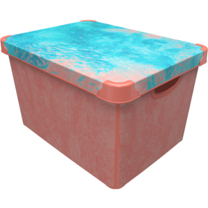 Контейнер для хранения с крышкой Qutu Style Box Coral 20 л (STYLE BOX с/к CORAL 20л.) ТОП в Чернигове