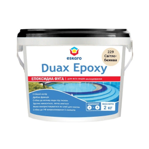 Затирка епоксидна ESKARO DUAX EPOXY для швів плитки та мозаїки 229 світло-бежева 2кг краща модель в Чернігові