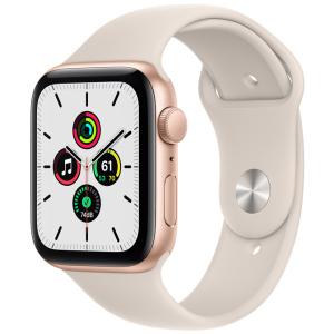 Смарт-часы Apple Watch SE GPS 44mm Gold Aluminium Case with Starlight Sport Band (MKQ53UL/A) краща модель в Чернігові