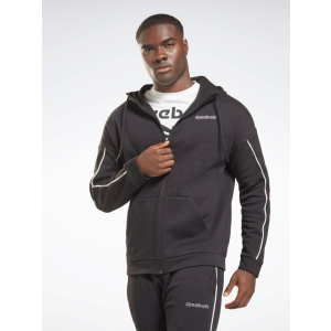 Толстовка Reebok Te Piping Fz Hoodie GS9301 XL Black (4064055484877) лучшая модель в Чернигове