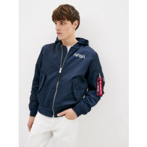 Куртка Airboss MA-1 Hooded NASA M Replica Blue (707568225967_A) лучшая модель в Чернигове