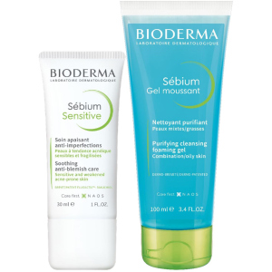 Набір Bioderma Флюїд Sebiom Sensitive 30 мл + Очищаючий гель Sebiom 100 мл (3041306016996) в Чернігові