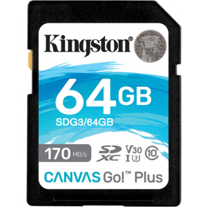 Kingston SDXC 64GB Canvas Go! Plus Class 10 UHS-I U3 V30 (SDG3/64GB) лучшая модель в Чернигове