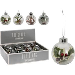 Набір ялинкових куль Christmas Decoration 8 см 12 шт (CAA126880) краща модель в Чернігові