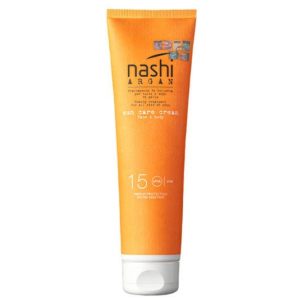 Сонцезахисний крем для обличчя та тіла Nashi Argan Sun Cream 15SPF 150 мл (8025026270185) краща модель в Чернігові