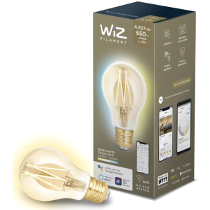 Розумна лампочка WIZ Smart LED WiFi A60 E27 WiZ DW FA Q Warm Dimmable Filament 550lm 2200K (WZE21026011-A) ТОП в Чернігові