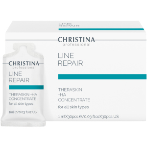 Зволожуючі краплі для всіх типів шкіри Christina Тераскін Line Repair Theraskin + HA Concentrate sachets kit з гіалуроновою кислотою 30 саші х 1 мл (7290100368251)