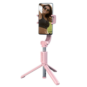 Селфи-монопод Baseus SULH-04 Lovely Uniaxial Bluetooth Folding Stand Selfie Stabilizer с треногой Розовый лучшая модель в Чернигове