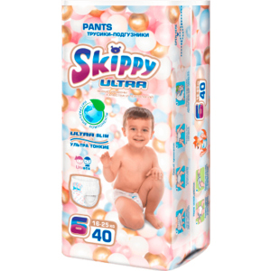 Трусики-підгузки дитячі Skippy Ultra розмір 6 (16-25 кг) 40 шт (6942648910331) краща модель в Чернігові