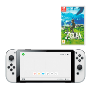 Набір Консоль Nintendo Switch OLED Model HEG-001 64GB White Новий + Гра The Legend of Zelda Breath of The Wild ТОП в Чернігові