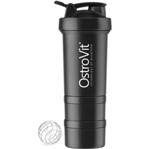 купить Шейкер OstroVit Shaker Premium with 2 pill boxes and mixing ball 450 мл Черный (5903933903026)