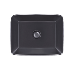 Раковина-чаша Qtap Tern 475х370х140 Matt black з донним клапаном QT172074MBMB в Чернігові