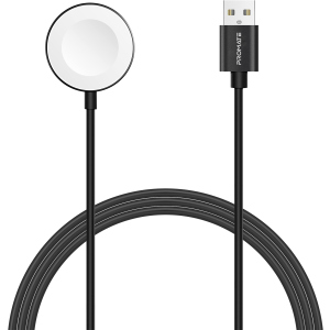 Кабель Promate AuraCord-A USB Type-A для зарядки Apple Watch с MFI 1 м Black (auracord-a.black) лучшая модель в Чернигове