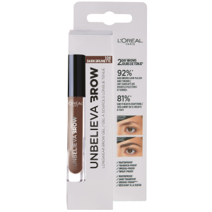 Гель для бровей L’Oreal Paris Unbelieva Brow 108 Темно-коричневый 3.4 мл (3600523674626) лучшая модель в Чернигове