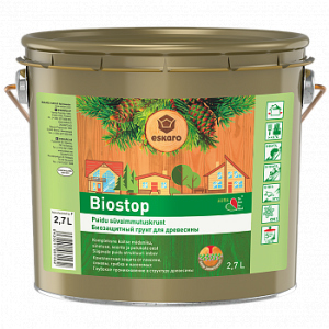 Антисептик для дерева Eskaro Biostop 2.7 л прозрачный лучшая модель в Чернигове