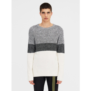 Джемпер Pull & Bear XAZ176817GOEY M Молочний у темно-сіру смужку (DD8000003703405) краща модель в Чернігові