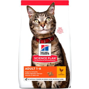 Сухий корм для кішок Hills Science Plan Feline Adult Chicken з куркою - 3 кг (604058) (52742030838) ТОП в Чернігові