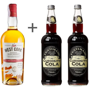 Набор виски бленд West Cork Bourbon Cask, 0.7 л 40% + Напиток газированный Fentimans Curiosity Cola, 0.75 л + 0.75 л (1021000056636) ТОП в Чернигове