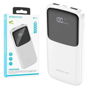 Павербанк Borofone Digital Display 10000mAh 2xUSB/Type-C, 3A white в Чернигове