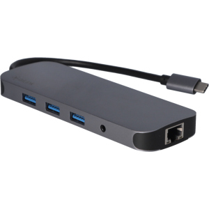 USB-хаб адаптер Ailink Aluminium Gigabit Ethernet USB-C 100W SD Hub Card Reader HDMI 4K Multi Port 9 в 1 Space Grey (AI-CH9A) лучшая модель в Чернигове