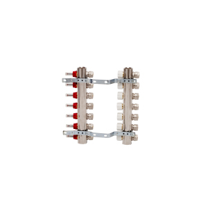 Колекторна група з відсікачами та термо клапанами М30х1,5 7 вих. для радіаторів