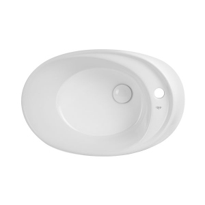 Раковина-чаша Qtap Scorpio 590х380х190 White з донним клапаном QT14111037W лучшая модель в Чернигове