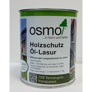 Защитное масло – лазурь OSMO HOLZSCHUTZ ÖL-LASUR 729 (темно-зеленое) 2.5 л. лучшая модель в Чернигове