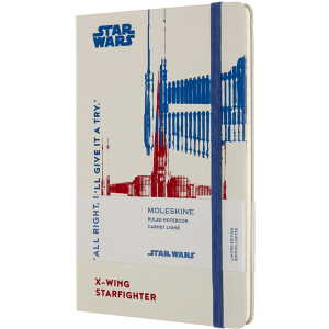 Записная книга Moleskine Star Wars 13 х 21 см 240 страниц в линейку X-Wing (8053853603753)