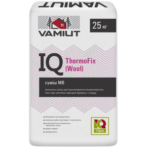 Для приклеювання МВ утеплювача Vamiut IQ ThermoFix WOOL білий 25кг в Чернігові